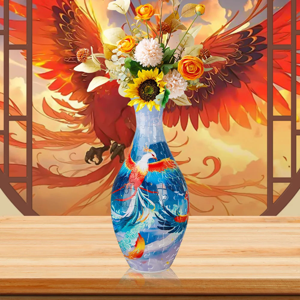 3D Puzzle Vase Porcelain Design Panda Flower Pot Plastic Home Decoration Waterproof Creative Birthday Gifts Kids Boys Girls Toys
