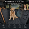 Protector de asiento trasero para mascotas – impermeable con malla
